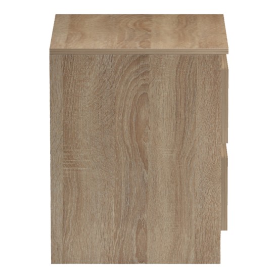 Κομοδίνο Verena pakoworld sonoma-λευκό 40x40x50εκ