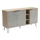Μπουφές Balain pakoworld sonoma-γκρι μπεζ όψη μαρμάρου 142x35.5x83εκ Μπουφές Balain pakoworld sonoma-γκρι μπεζ όψη μαρμάρου 142x35.5x83εκ