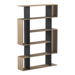 Βιβλιοθήκη Mito pakoworld sonoma-ανθρακί 108.5x25x161εκ