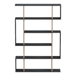 Βιβλιοθήκη Mito pakoworld ανθρακί - sonoma 108.5x25x161εκ
