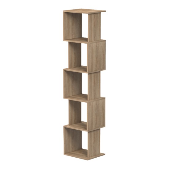 Βιβλιοθήκη Cubik pakoworld sonoma 35x30x161εκ Βιβλιοθήκη Cubik pakoworld sonoma 35x30x161εκ