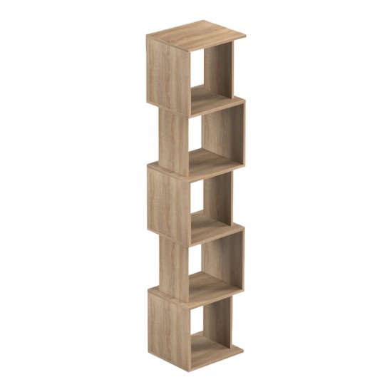 Βιβλιοθήκη Cubik pakoworld sonoma 35x30x161εκ Βιβλιοθήκη Cubik pakoworld sonoma 35x30x161εκ