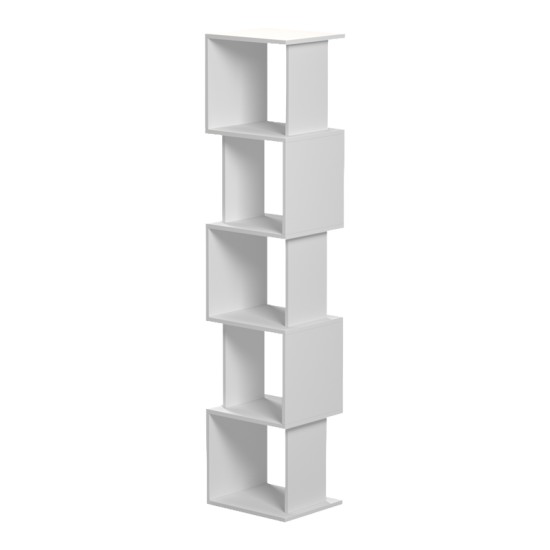 Βιβλιοθήκη Cubik pakoworld λευκό 35x30x161εκ Βιβλιοθήκη Cubik pakoworld λευκό 35x30x161εκ
