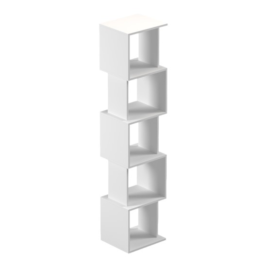 Βιβλιοθήκη Cubik pakoworld λευκό 35x30x161εκ Βιβλιοθήκη Cubik pakoworld λευκό 35x30x161εκ