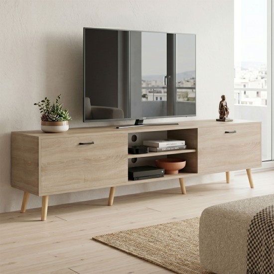Έπιπλο τηλεόρασης Gorna pakoworld sonoma 180x35x48.6εκ Έπιπλο τηλεόρασης Gorna pakoworld sonoma 180x35x48.6εκ