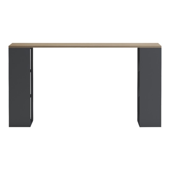 Γραφείο εργασίας Praga pakoworld ανθρακί- sonoma 140x60x75εκ Γραφείο εργασίας Praga pakoworld ανθρακί- sonoma 140x60x75εκ