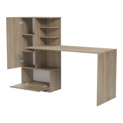 Γραφείο εργασίας με βιβλιοθήκη Felanbo pakoworld sonoma 160x60x125εκ