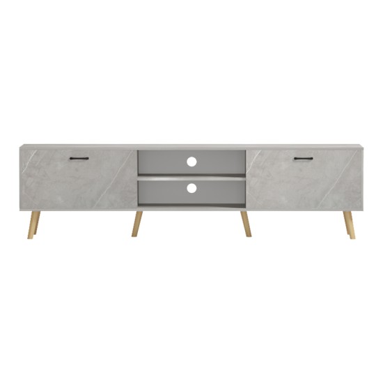 Έπιπλο τηλεόρασης Gorna pakoworld μπεζ εφέ μαρμάρου 180x35x48.6εκ