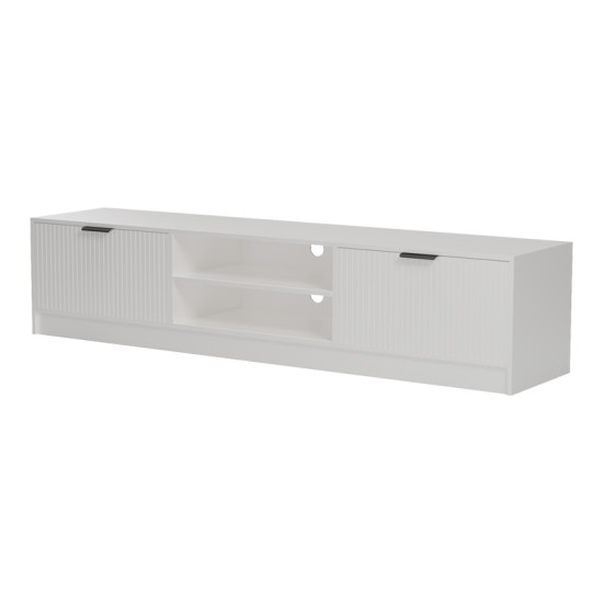 Έπιπλο τηλεόρασης Lemardo pakoworld λευκό 180x40x40εκ