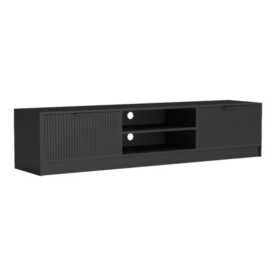 Έπιπλο τηλεόρασης Lemardo pakoworld μαύρο 180x40x40εκ Έπιπλο τηλεόρασης Lemardo pakoworld μαύρο 180x40x40εκ