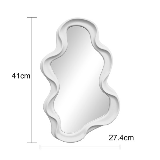Καθρέπτης Liquid pakoworld pp σε λευκή απόχρωση 26x2.7x39εκ Καθρέπτης Liquid pakoworld pp σε λευκή απόχρωση 26x2.7x39εκ