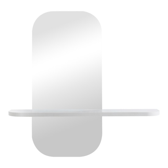Καθρέπτης Lunaria pakoworld λευκό MDF 60x11.5x60εκ