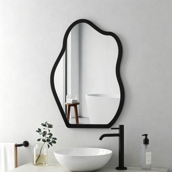 Καθρέπτης Evanthia pakoworld μαύρο MDF 36x1.2x56 εκ Καθρέπτης Evanthia pakoworld μαύρο MDF 36x1.2x56 εκ
