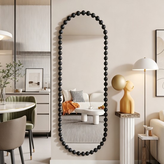 Καθρέπτης Myrtus pakoworld μαύρο μέταλλο 40x2,5x160 εκ Καθρέπτης Myrtus pakoworld μαύρο μέταλλο 40x2,5x160 εκ