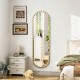 Καθρέπτης Myrtus pakoworld χρυσό μέταλλο 40x2,5x160 εκ