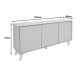 Μπουφές Billie pakoworld sonoma-γκρι 149x40x77εκ Μπουφές Billie pakoworld sonoma-γκρι 149x40x77εκ