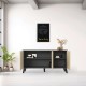 Μπουφές Billie pakoworld ανθρακί-sonoma 149x40x77εκ Μπουφές Billie pakoworld ανθρακί-sonoma 149x40x77εκ