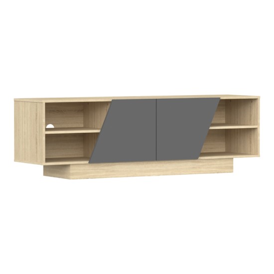 Έπιπλο τηλεόρασης Stevie pakoworld sonoma-ανθρακί 160x40x50εκ Έπιπλο τηλεόρασης Stevie pakoworld sonoma-ανθρακί 160x40x50εκ