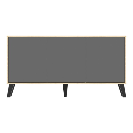 Μπουφές Billie pakoworld sonoma-ανθρακί149x40x77εκ