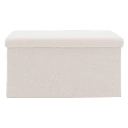 Σκαμπό-μπαούλο Forward pakoworld ύφασμα μπουκλέ ivory 76.5x38x37.5εκ Σκαμπό-μπαούλο Forward pakoworld ύφασμα μπουκλέ ivory 76.5x38x37.5εκ