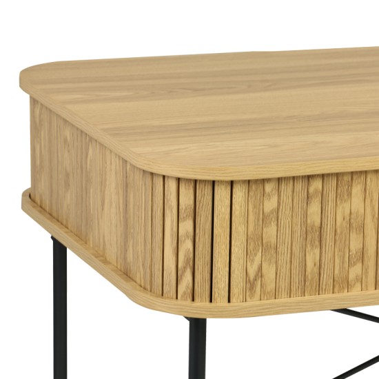 Γραφείο εργασίας Scandi pakoworld MDF/Metal σε φυσική απόχρωση με μεταλλικά μαύρα πόδια 120x60x76,5εκ Γραφείο εργασίας Scandi pakoworld MDF/Metal σε φυσική απόχρωση με μεταλλικά μαύρα πόδια 120x60x76,5εκ