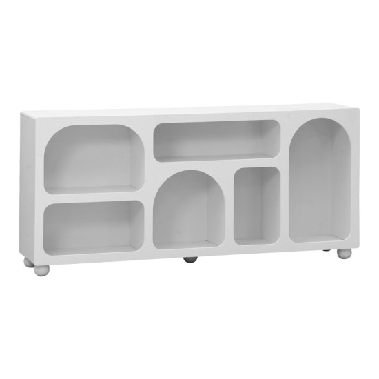 Μπουφές Emersi pakoworld με ράφια mdf σε λευκή απόχρωση 164x34x76εκ Μπουφές Emersi pakoworld με ράφια mdf σε λευκή απόχρωση 164x34x76εκ