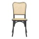 Καρέκλα στοιβαζόμενη Zozele pakoworld φυσικό rattan pe-μαύρο toon wood 45x51x88εκ Καρέκλα στοιβαζόμενη Zozele pakoworld φυσικό rattan pe-μαύρο toon wood 45x51x88εκ