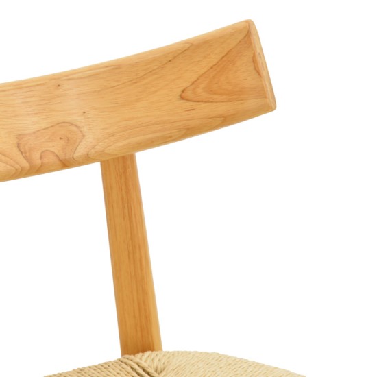 Καρέκλα Clareta pakoworld rubberwood-σχοινί σε φυσική απόχρωση 53x55x79εκ Καρέκλα Clareta pakoworld rubberwood-σχοινί σε φυσική απόχρωση 53x55x79εκ