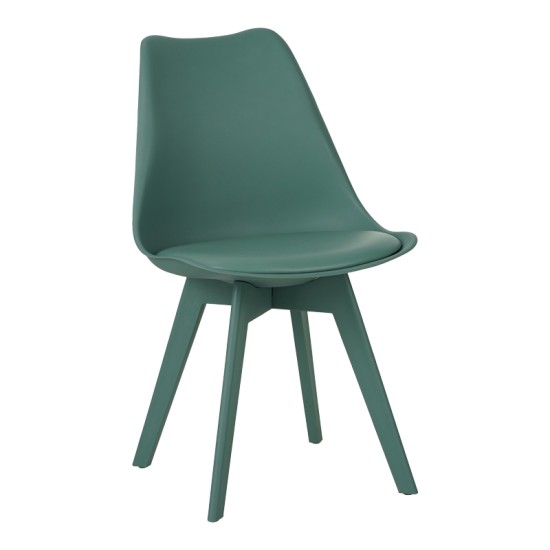Καρέκλα Gaston I pakoworld PP-PU σε μέντα απόχρωση 48.5x53.5x81.5εκ