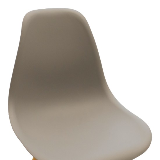 Καρέκλα Julita pakoworld PP cappuccino με φυσικό πόδι 46x52x80εκ Καρέκλα Julita pakoworld PP cappuccino με φυσικό πόδι 46x52x80εκ