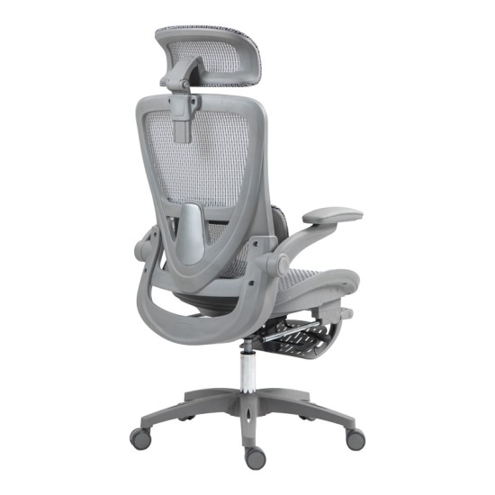 Καρέκλα γραφείου εργασίας Zenyk pakoworld mesh σε grey απόχρωση 63x70x126εκ Καρέκλα γραφείου εργασίας Zenyk pakoworld mesh σε grey απόχρωση 63x70x126εκ