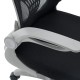 Καρέκλα γραφείου εργασίας Annalise pakoworld μαύρο mesh 57x53x100εκ