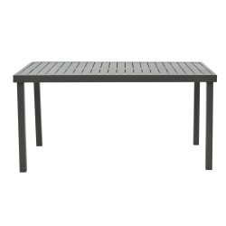 Τραπέζι Kliton pakoworld αλουμινίου ανθρακί 150x80x74εκ Τραπέζι Kliton pakoworld αλουμινίου ανθρακί 150x80x74εκ