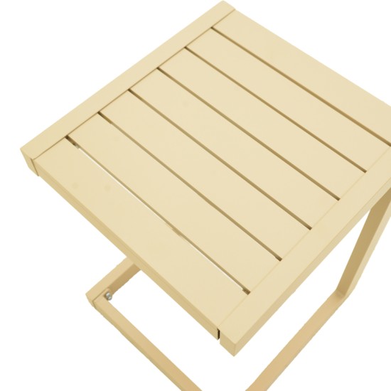 Τραπέζι Aether pakoworld cappuccino αλουμίνιο 37.5x36.5x53εκ Τραπέζι Aether pakoworld cappuccino αλουμίνιο 37.5x36.5x53εκ