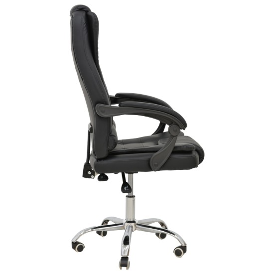 Καρέκλα γραφείου διευθυντή Toronsi pakoworld μαύρο pu 60x68x128εκ Καρέκλα γραφείου διευθυντή Toronsi pakoworld μαύρο pu 60x68x128εκ