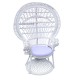 Πολυθρόνα Dorothy Inart με λευκό μαξιλάρι-λευκό rattan 115x53x147εκ Πολυθρόνα Dorothy Inart με λευκό μαξιλάρι-λευκό rattan 115x53x147εκ