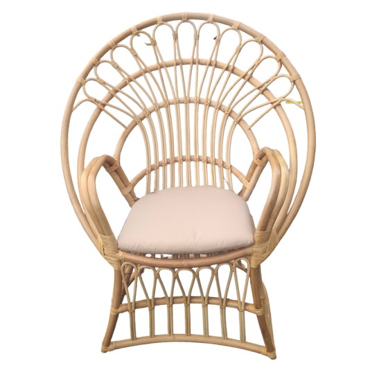 Πολυθρόνα Boloni Inart με μπεζ μαξιλάρι-φυσικό rattan 96x70x120εκ Πολυθρόνα Boloni Inart με μπεζ μαξιλάρι-φυσικό rattan 96x70x120εκ