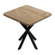 Τραπέζι Prestone pakoworld oak μελαμίνης-μαύρο μέταλλο 70x70x75εκ Τραπέζι Prestone pakoworld oak μελαμίνης-μαύρο μέταλλο 70x70x75εκ