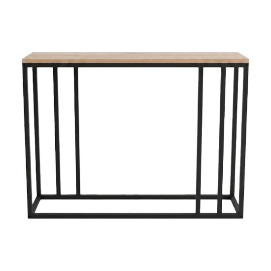 Κονσόλα Cansbia pakoworld oak με μαύρο μέταλλο 100x25x75εκ