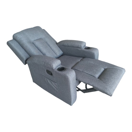 Πολυθρόνα relax με μηχανισμό massage Gessel pakoworld ανθρακί ύφασμα 80x90x98εκ Πολυθρόνα relax με μηχανισμό massage Gessel pakoworld ανθρακί ύφασμα 80x90x98εκ