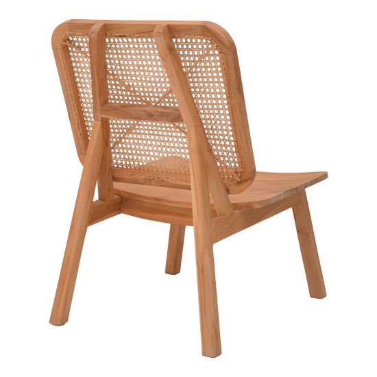 Πολυθρόνα Viborg pakoworld φυσικό teak ξύλο-φυσικό rattan 60x75x87εκ Πολυθρόνα Viborg pakoworld φυσικό teak ξύλο-φυσικό rattan 60x75x87εκ