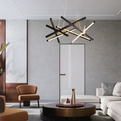 Φωτιστικό οροφής Luminis pakoworld led μέταλλο μαύρο 85x85x40εκ