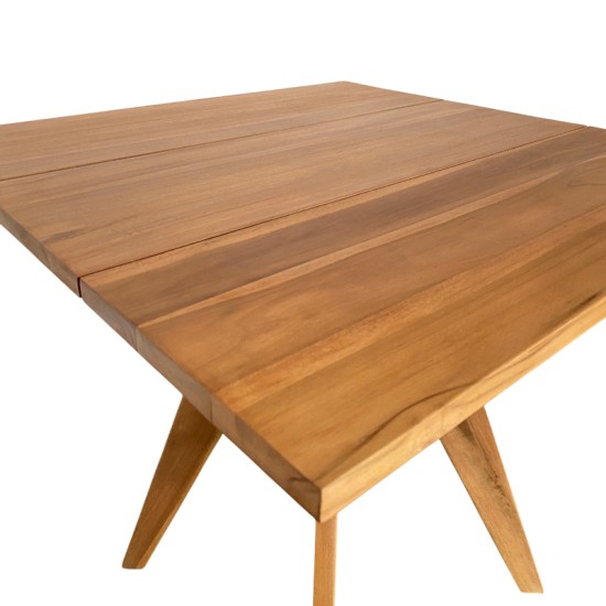 Τραπέζι Cadrada pakoworld teak ξύλο σε φυσική απόχρωση 80x80x76εκ Τραπέζι Cadrada pakoworld teak ξύλο σε φυσική απόχρωση 80x80x76εκ