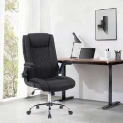 Καρέκλα γραφείου διευθυντη Kesla pakoworld PES μαύρo 65x65x113-121εκ Καρέκλα γραφείου διευθυντη Kesla pakoworld PES μαύρo 65x65x113-121εκ