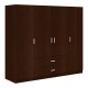 Ντουλάπα τετράφυλλη Royal pakoworld με συρτάρια wenge 200x58x177εκ Ντουλάπα τετράφυλλη Royal pakoworld με συρτάρια wenge 200x58x177εκ