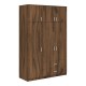 Ντουλάπα τρίφυλλη με συρτάρια Royal pakoworld καρυδι-oak 150x58x230εκ Ντουλάπα τρίφυλλη με συρτάρια Royal pakoworld καρυδι-oak 150x58x230εκ