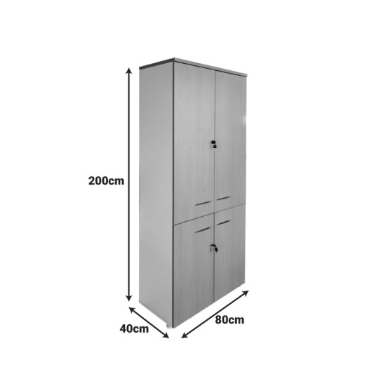 Ντουλάπα γραφείου Armadi pakoworld sonoma-λευκό 80x40x200εκ