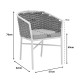 Πολυθρόνα Noevo pakoworld αλουμίνιο με λευκό σκελετό-φυσικό PE σχοινί 57x62x76εκ Πολυθρόνα Noevo pakoworld αλουμίνιο με λευκό σκελετό-φυσικό PE σχοινί 57x62x76εκ