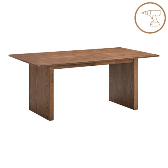 Τραπεζαρία Eleganza-Siena pakoworld σετ 7τεμ mdf σε καρυδί-εκρού απόχρωση 180x99x75.8εκ Τραπεζαρία Eleganza-Siena pakoworld σετ 7τεμ mdf σε καρυδί-εκρού απόχρωση 180x99x75.8εκ