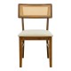 Καρέκλα Raffles pakoworld καρυδί rubberwood με pe rattan και εκρού ύφασμα 47x48x83.5εκ Καρέκλα Raffles pakoworld καρυδί rubberwood με pe rattan και εκρού ύφασμα 47x48x83.5εκ